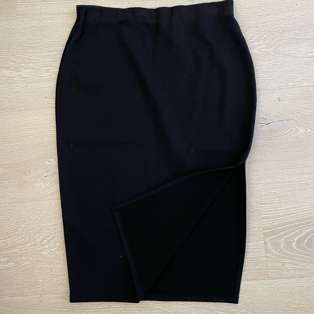 Free People Jersey Bodycon Midi Skirt with Slit
